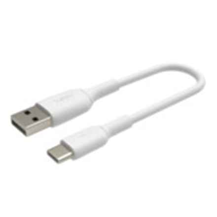 Câble USB-C vers USB-A en PVC 15 cm Blanc