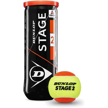 Balles de tennis DUNLOP STAGE 2 ORANGE 3 tubes ITF