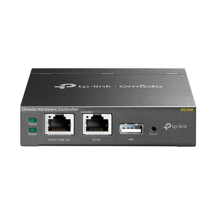 TP-LINK | Contrôleur matériel Omada | OC200 | 10/100 Mbit/s | Ports Ethernet LAN (RJ-45) : 2 | MU-MiMO non | Entrée PoE | 1 port USB 2.0, 1 port Micro USB