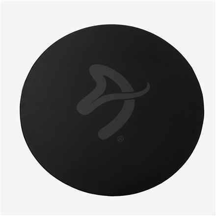 Tapis de sol AROZZI Zona Noir/ tapis de sol de protection/ rond 121 cm de diamètre/ noir avec logo gris