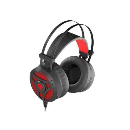 Casque gaming Natec Genesis Neon 360 avec microphone, LED, vibration, noir et rouge