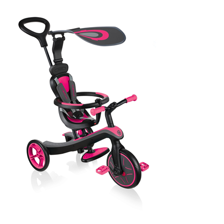 Tricycle globber trike explorer 4 en 1 rose 632-110