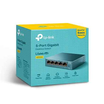 Commutateur réseau de bureau TP-Link 5 ports 10/100/1000 Mbps