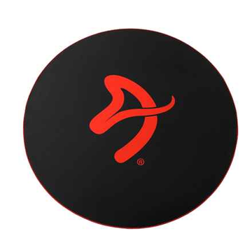 Tapis de sol AROZZI Zona Rouge/ tapis de protection/ rond 121 cm de diamètre/ noir avec logo rouge