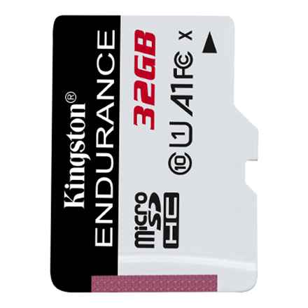 Carte microSDXC Kingston Endurance 95R/45W C10 A1 UHS-I 32 Go uniquement