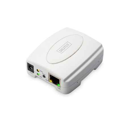 Digitus | Serveur d'impression USB, 1 port (1 port RJ45, 1 port USB A, USB 2.0) | DN-13003-2 | Blanc