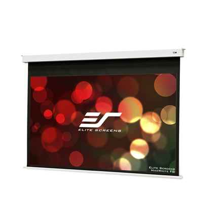 Écran de plafond motorisé électrique ELITE SCREENS 100" (254 cm)/ 16:9/ 124,5 × 221,4 cm/ MaxWhite FG/ hauteur de chute de 12"