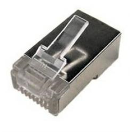 Mp0003  fiche modulaire cat5e adaptée aux câbles ronds 8p8c connecteur blindé contacts plaqués or