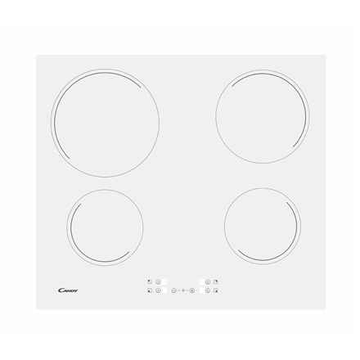 Candy | Plaque de cuisson | CH64CCW | Vitrocéramique | Nombre de brûleurs/zones de cuisson : 4 | Tactile | Blanc
