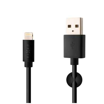 Câble de données et de charge fixe avec connecteurs USB/Lightning | Noir