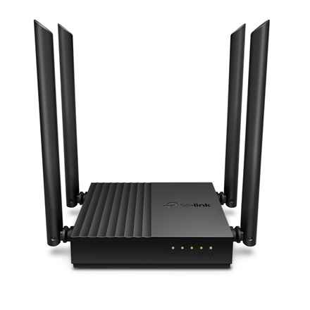 Routeur Wi-Fi double bande AC1200 VITESSE : 400 Mbit/s à 2,4 GHz + 867 Mbit/s à 5 GHz CARACTÉRISTIQUES : 4 antennes, 1 port WAN Gigabit + 4 ports LAN Gigabit CARACTÉRISTIQUES : Application Tether, WPA3, mode point d'accès, prise en charge IPv6, IPTV, Beam