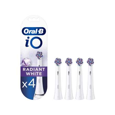 Têtes de rechange pour brosse à dents ORAL-B iO Radiant 4 sh blanches