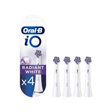 Têtes de rechange pour brosse à dents ORAL-B iO Radiant 4 sh blanches