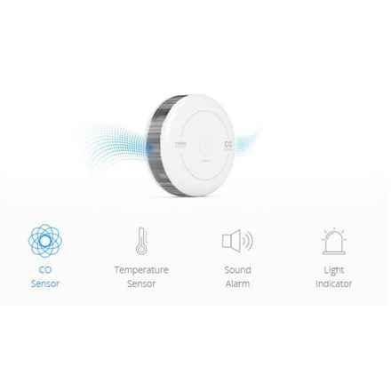 Capteur de CO Fibaro pour maison connectée, multi-capteur sans fil Bluetooth