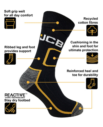 3pk shin protect work socks
