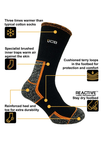 1pk midweight thermasock