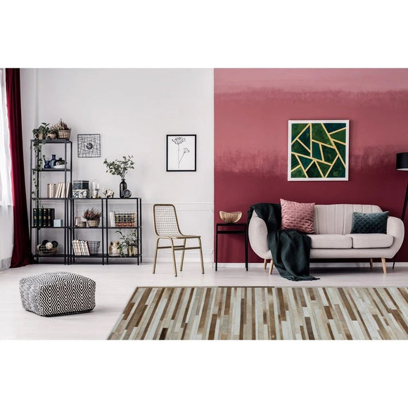 Tapis de salon cuir véritable glind