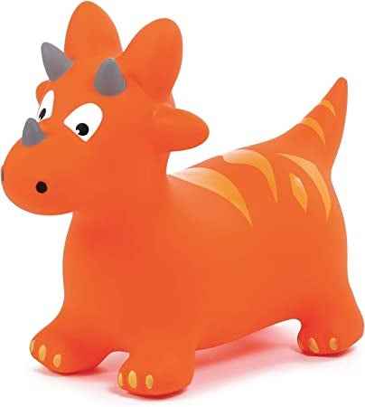 Retour client Ecost LUDI 90023 Balle rebondissante Dinosaure Springer, Orange