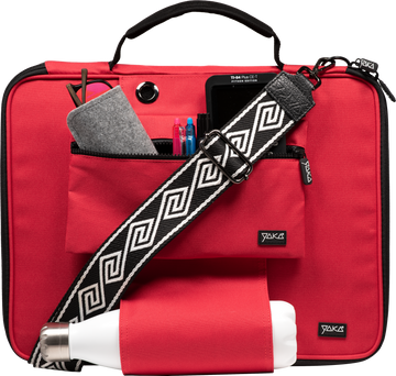 Sac Ordinateur - 15.6 pouces - Rouge avec patte EasyFix Révolutionnaire - Clicktofournisseur.com