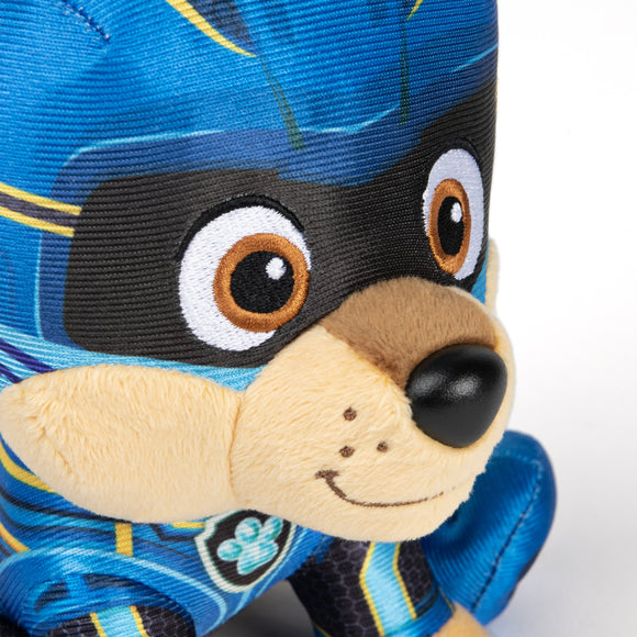 Peluche chase du film mighty pups de la pat' patrouille 15 cm