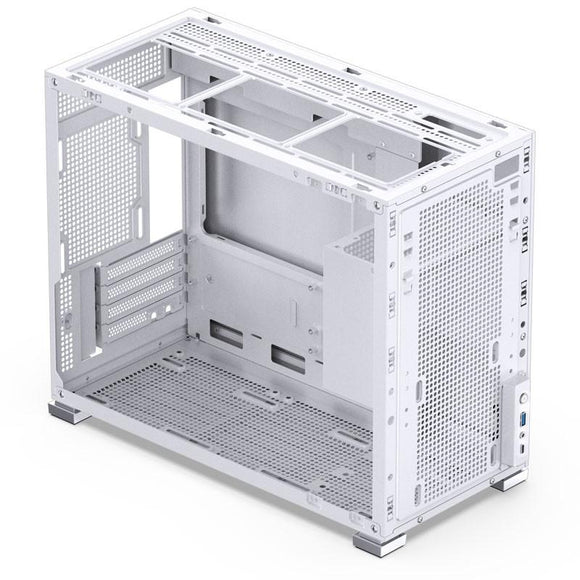 Boîtier Jonsbo D31 Micro-ATX en verre trempé blanc