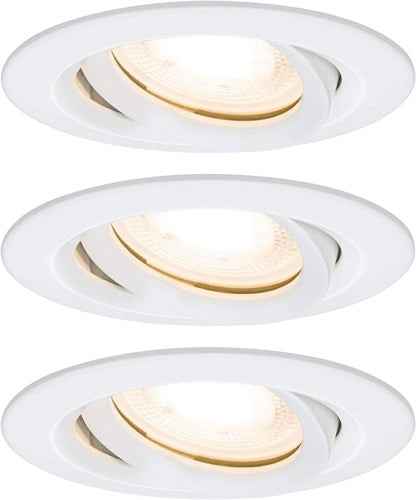 Ecost customer return Paulmann Nova Plus 92898 LED Recessed Light Set of 3 Swivelling Rou
