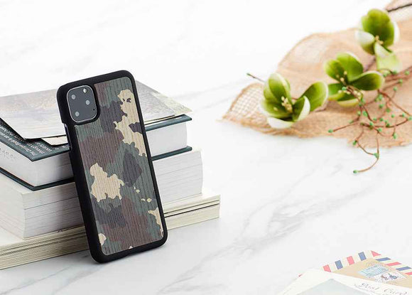 Coque de smartphone MAN&WOOD pour iPhone 11 Pro Max, motif camouflage noir