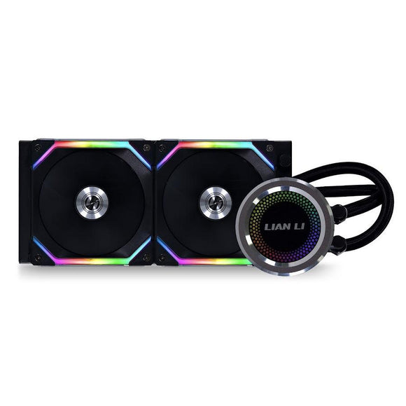 Refroidisseur liquide tout-en-un pour processeur lian li galahad aio 12 cm noir