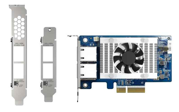 QNAP | Two 10GbE Ports with SR-IOV and iSCSI, Block-based, Supports Multiple Virtual Disk Modes | QXG-10G2T-X710 | PCIe 3.0 x4