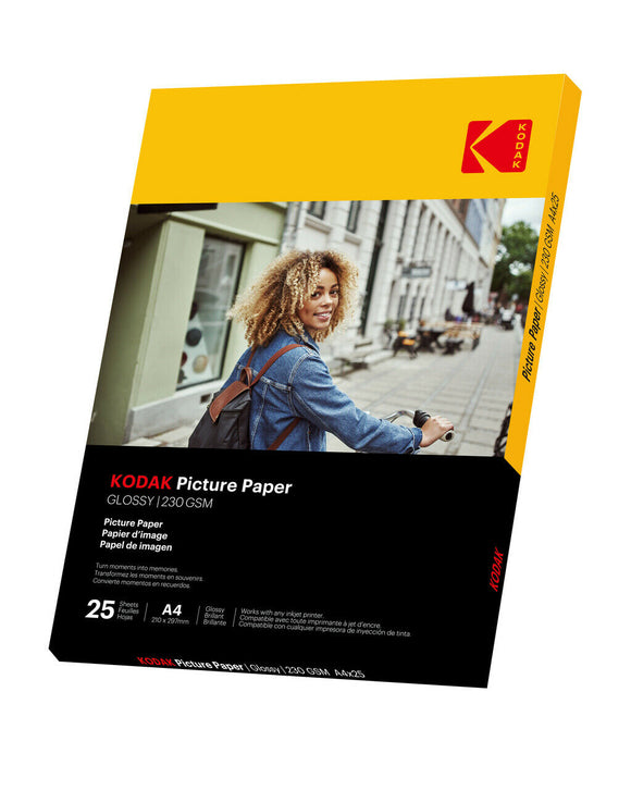 Papier photo Kodak 230 g 11,8 mil brillant A4 x 25 (9891266)