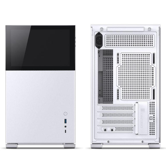 Boîtier Jonsbo D31 Micro-ATX en verre trempé blanc