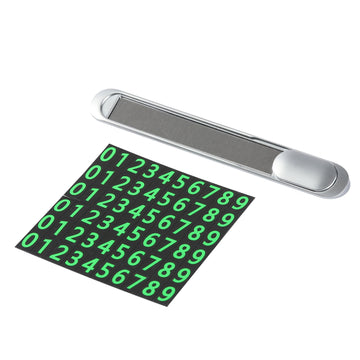 Carte de numéro de téléphone de stationnement temporaire Tellur argent métallisé