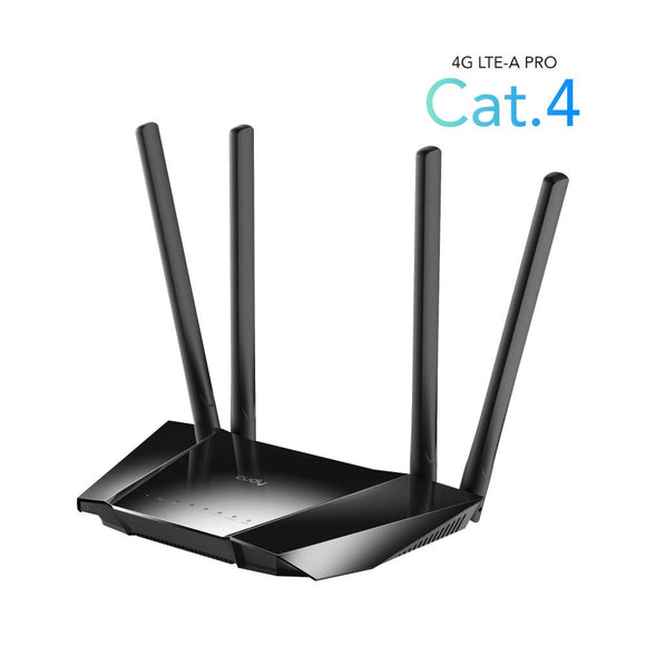 Routeur sans fil cudy lt400 eu wi-fi 300 mbps 24 ghz 4g lte sim noir