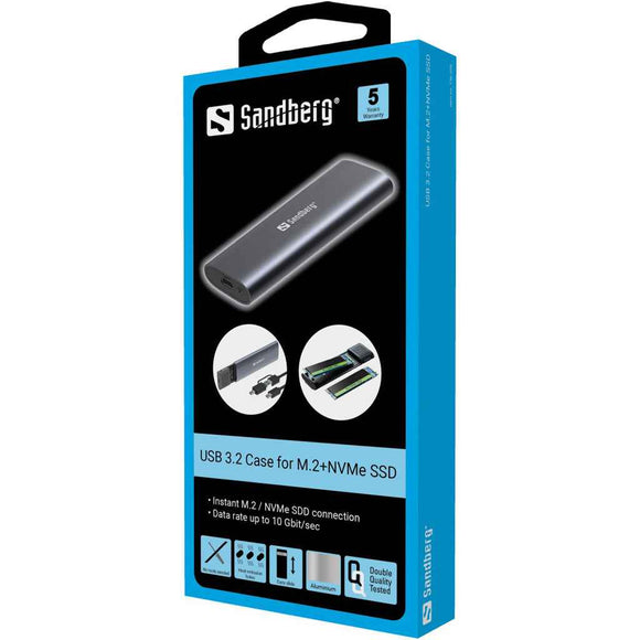 Boîtier USB 3.2 SANDBERG pour SSD M.2+NVMe