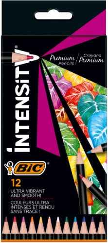 Crayons de couleur BIC Intensity 12 couleurs 951844
