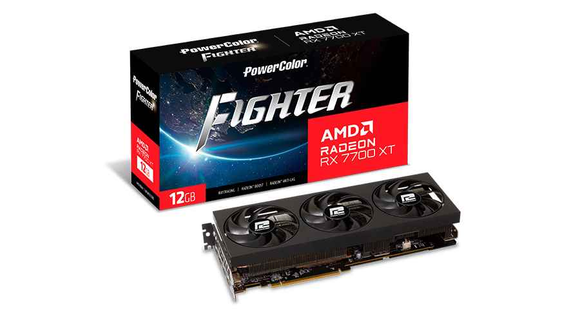 Carte graphique PowerColor Radeon RX 7700 XT Fighter 12 Go OC GDDR6