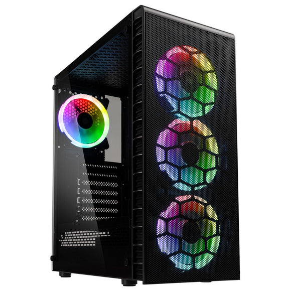 Boîtier tour moyenne Kolink Observatory Lite Mesh RGB - noir
