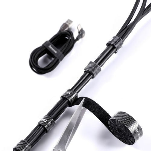 Sangles Velcro Baseus Rainbow Circle 3 m Noir