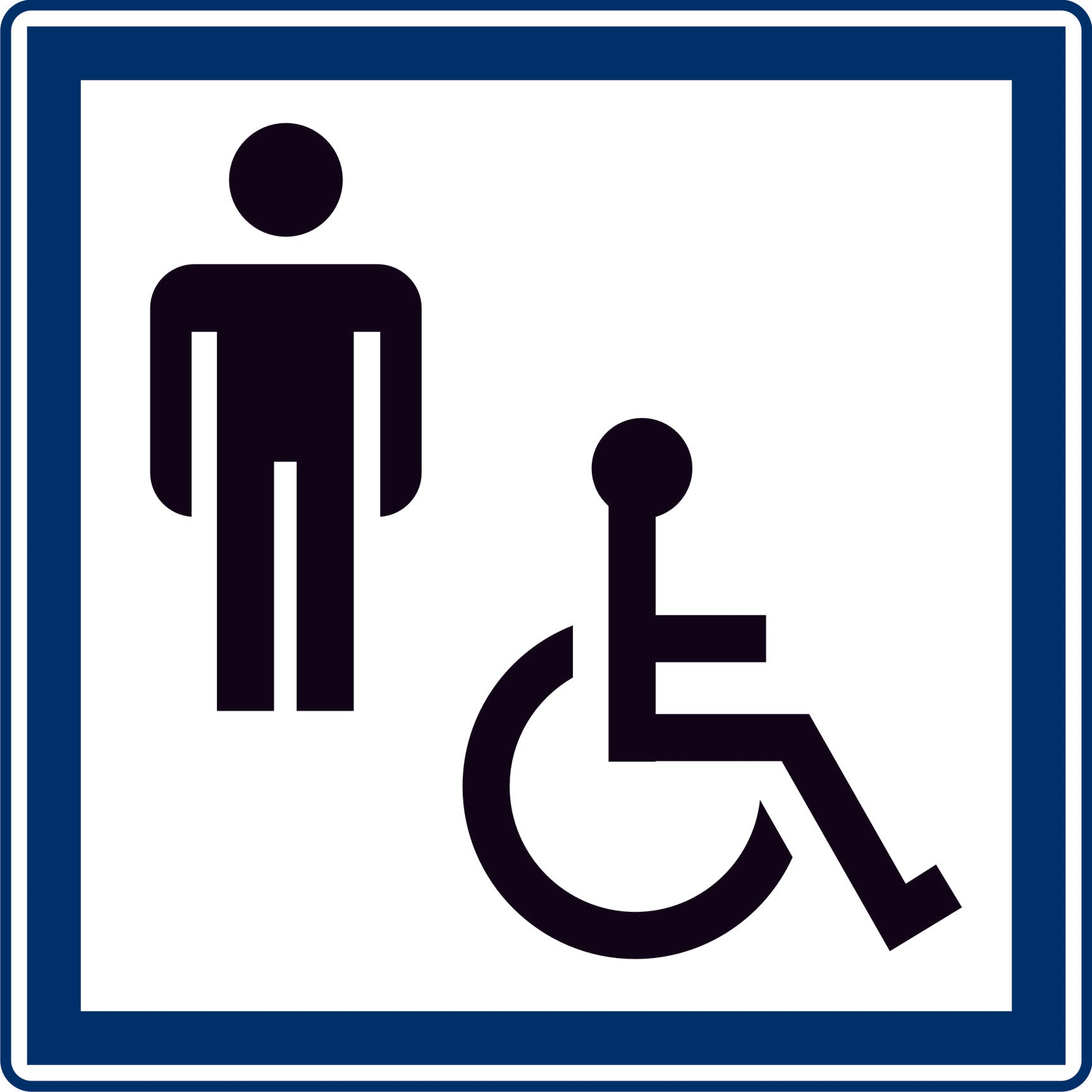 Autocollant - Handicapé homme clicktofournisseur.com