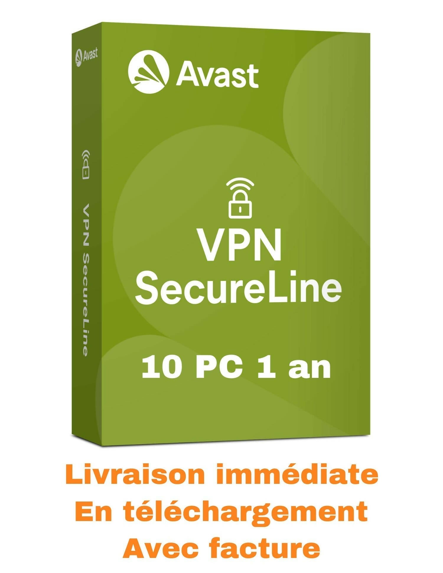 Avast Secureline VPN 10 appareils 1 an clicktofournisseur.com