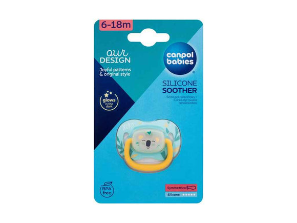 Sucette symétrique en silicone CANPOL BABIES 6-18 mois, EXOTIC (koala), 34/921_koal