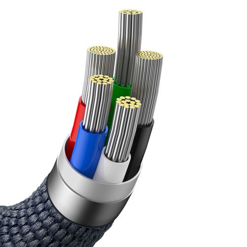 Câble Lightning Baseus Type-C, série Crystal Shine, charge rapide, données, 20 W, 2 m, noir (CAJY000301)