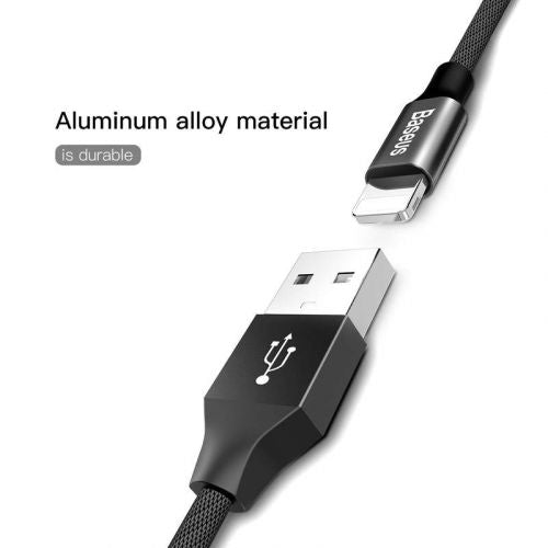 Câble Lightning Baseus Yiven Apple 2 A 1,8 m Noir (CALYW-A01)