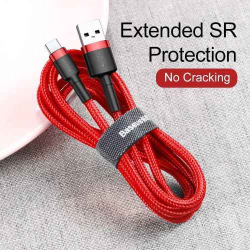 Câble de téléphone portable Baseus CATKLF-U09 Noir, Rouge 3 m USB A USB C