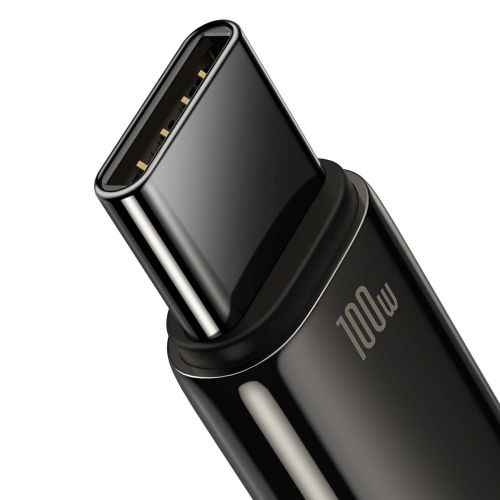 Câble Baseus Type-C Tungsten Gold 480 Mbit/s, 100 W, 2 m, noir (CAWJ000101)