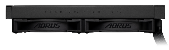 Refroidisseur Gigabyte « AORUS WATERFORCE X 240 », boîtier universel, refroidissement liquide, ventilateurs 120 mm x 2, 2 150 tr/min, éclairage RVB, « AORUS WATERFORCE X 240 » (timbre vert 2,00 lei)