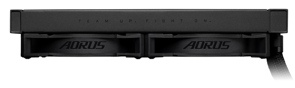 Refroidisseur gigabyte  aorus waterforce x 240  boîtier universel refroidissement liquide ventilateurs 120 mm x 2 2 150 tr/min éclairage rvb  aorus waterforce x 240  timbre vert 200 lei