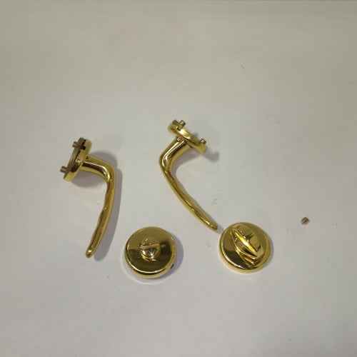 Retour client Ecost HOPPE 3066806 Poignée Roissy sur rosace ronde, laiton poli, bouton WC,