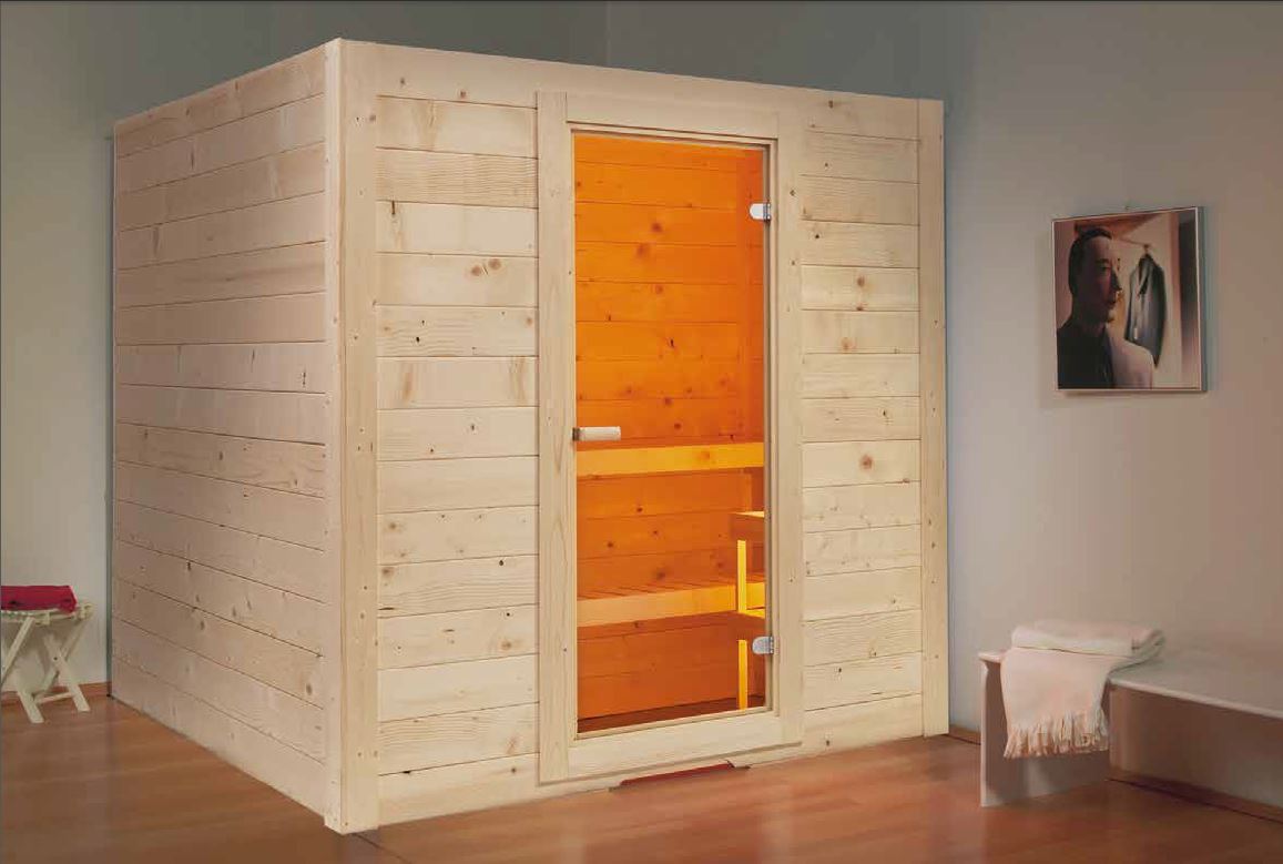 Cabine de Sauna BASIC MEDIUM de SENTIOTEC 195x156 cm clicktofournisseur.com