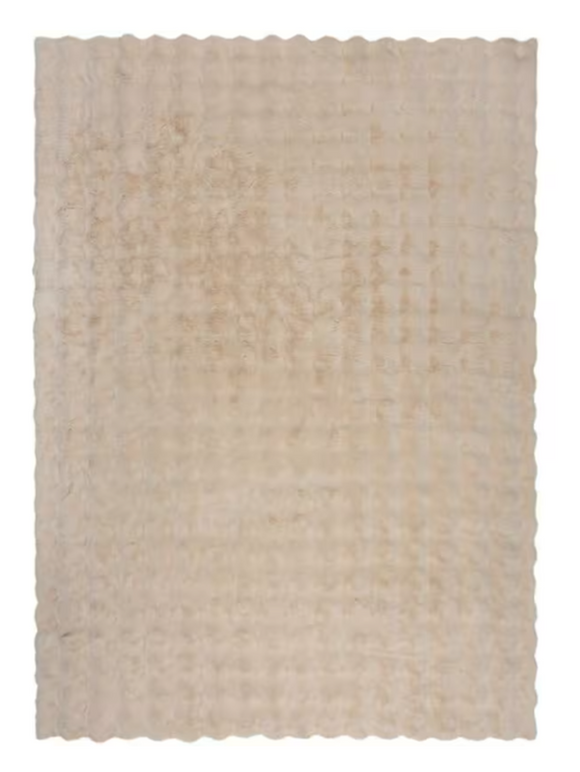 Tapis fausse fourrure honeycomb